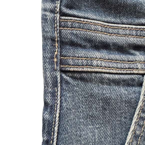 Mother Superior High-Waisted Twister Overall Sneak Punch Buggy Blue Denim Small - Picture 15 of 15